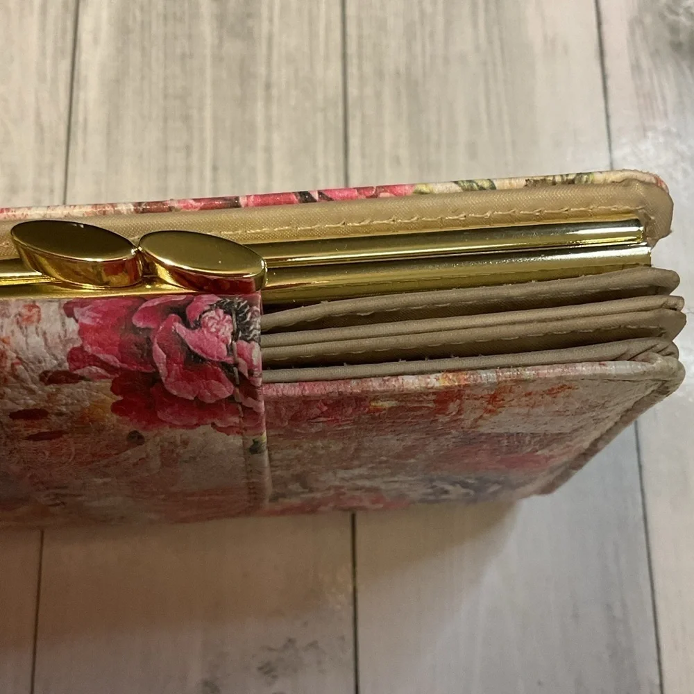 Safe keeper Floral Women's wallet genuine leather clip wallet bag